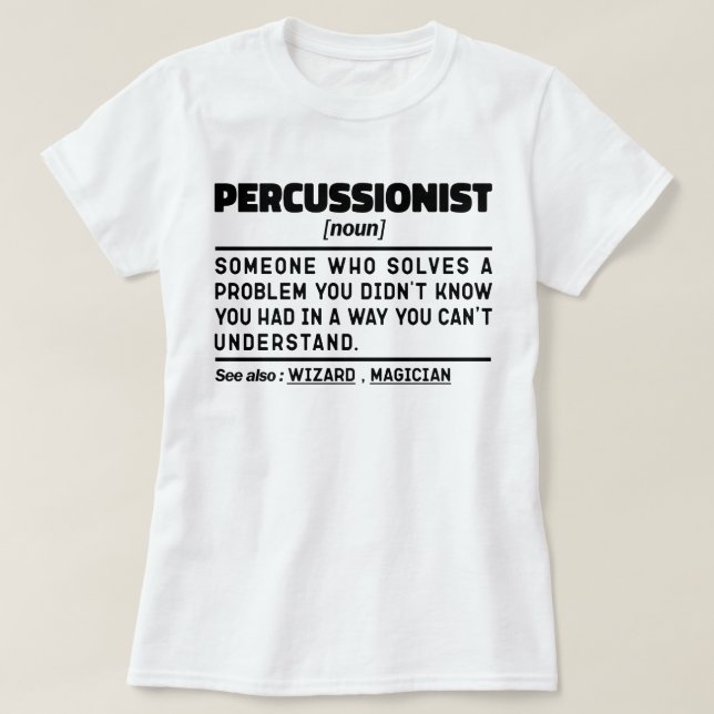 Camiseta Instrutor Percussionista Noun Musical Instruments (Frente do Design)