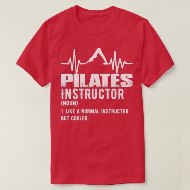 Camiseta Instrutor Pilates Engraçado (Frente do Design)