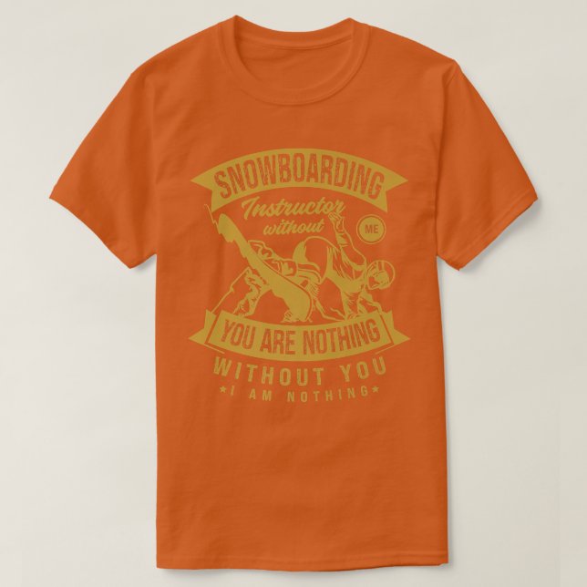 Camiseta Instrutor Snowboard Snowboarder Snow Winter Sp (Frente do Design)