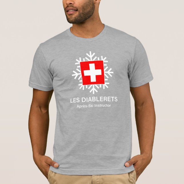 Camiseta Instrutor suíço do Apres-Esqui de Les Diablerets (Frente)