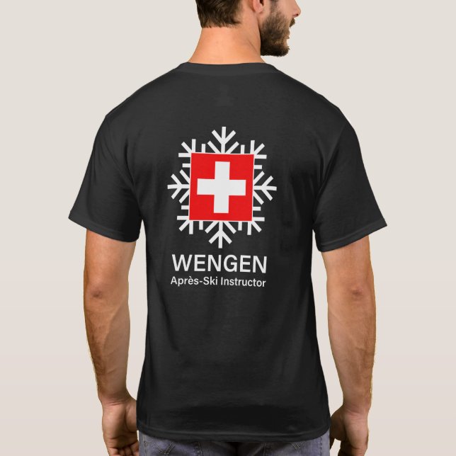 Camiseta Instrutor suíço do Apres-Esqui de Wengen (Verso)