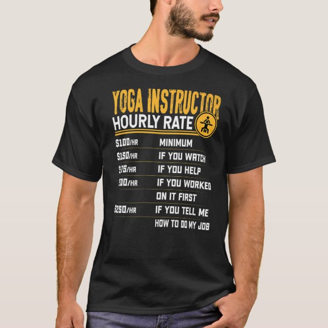 Camiseta Instrutor Yoga Ha Rate Horário Professor Yoga Trei (Frente)