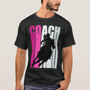 Camiseta Instrutora de Corridas de Barril Retro Cowgirl Ros