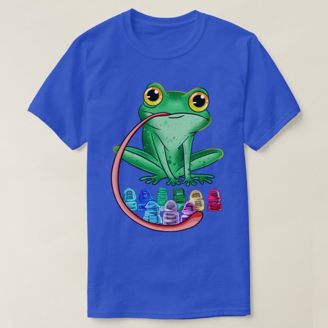 Camiseta Insuladores de vidro sapo (Frente do Design)
