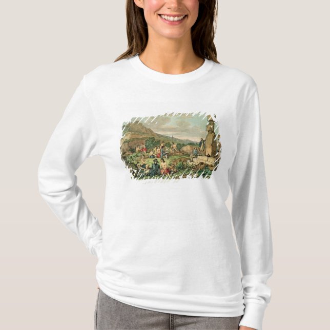 Camiseta Insulares e monumentos da Ilha de Páscoa (Frente)