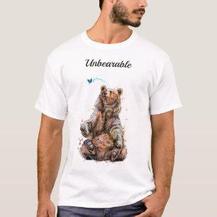 Camiseta insuportável, camiseta de urso, urso ins
