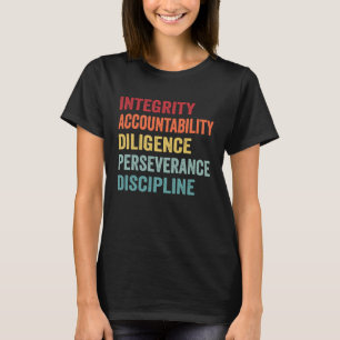 Camiseta Integridade Responsabilidade Diligência Perseveran
