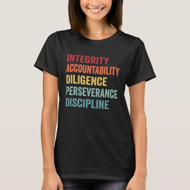 Camiseta Integridade Responsabilidade Diligência Perseveran (Frente)