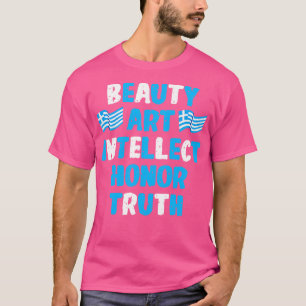 Camiseta Intelecto de Beleza Grega Honra T