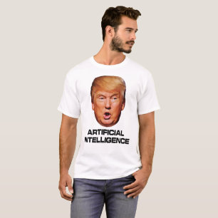 Camiseta Inteligência Artificial Anti Trump IA Idiota Louco