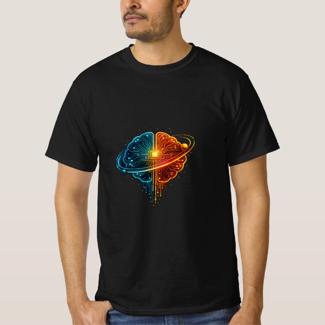 Camiseta inteligência artificial cerebral (Frente)