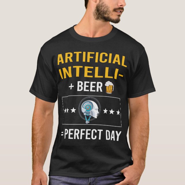 Camiseta Inteligência Artificial do Dia da Cerveja AI (Frente)