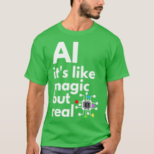 Camiseta Inteligência Artificial É Magia Mas Real 5