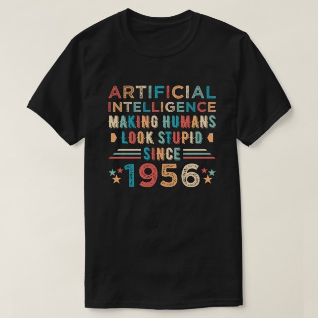 Camiseta Inteligência Artificial Engraçado Humor Piada (Frente do Design)