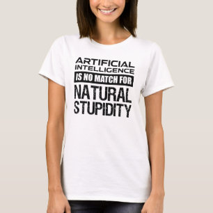 Camiseta Inteligência Artificial Estupidez Natural Engraçad