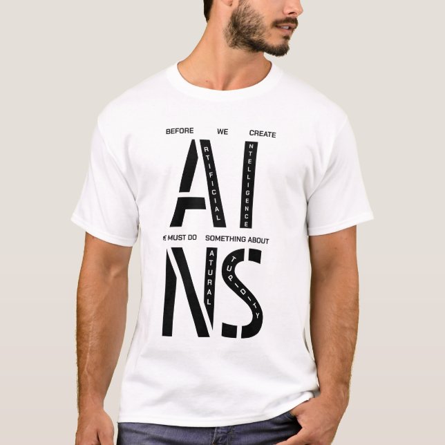 Camiseta Inteligência artificial moderna e simples (Frente)