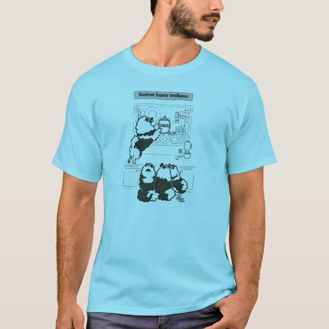 Camiseta inteligência contrária do keeshond (Frente)