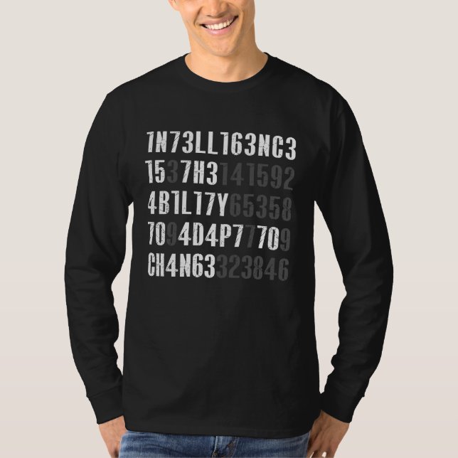 Camiseta Inteligência É A Capacidade De Se Adaptar À Mudanç (Frente)