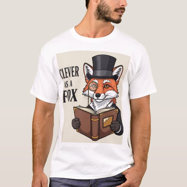 Camiseta Inteligente como Raposa: Fox Intelectual (Frente)