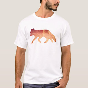 Camiseta Inteligente como uma aguarela tipográfica do Fox
