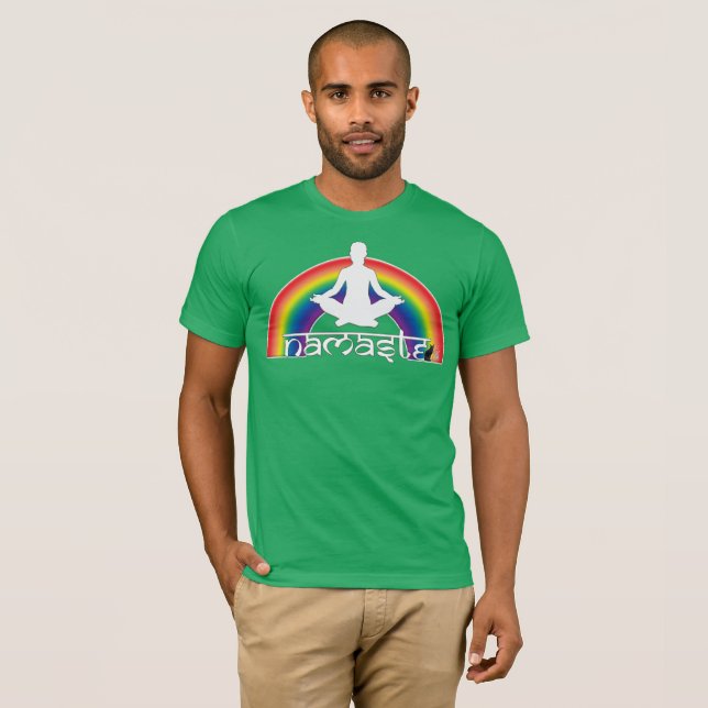 Camiseta Intenções Arco-íris Namaste (Frente Completa)