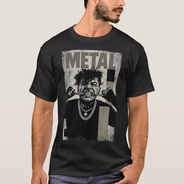 Camiseta Intense Metalhead Screaming Portrait (Frente)