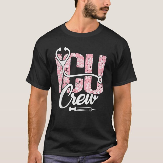 Camiseta Intensive Care Unit Nurses ICU Crew (Frente)