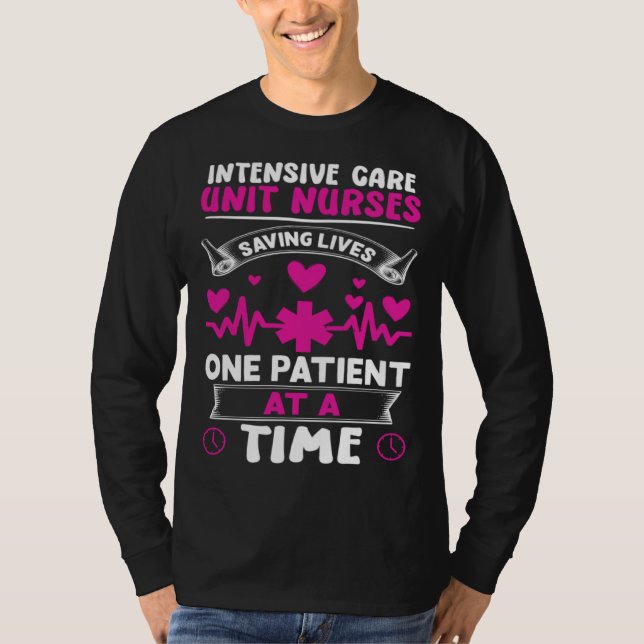 Camiseta Intensive Care Unit Nurses Saving Lives (Frente)