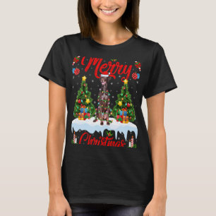 Camiseta Inter Dog Luzes Árvore de Natal Papai Noel Inter D