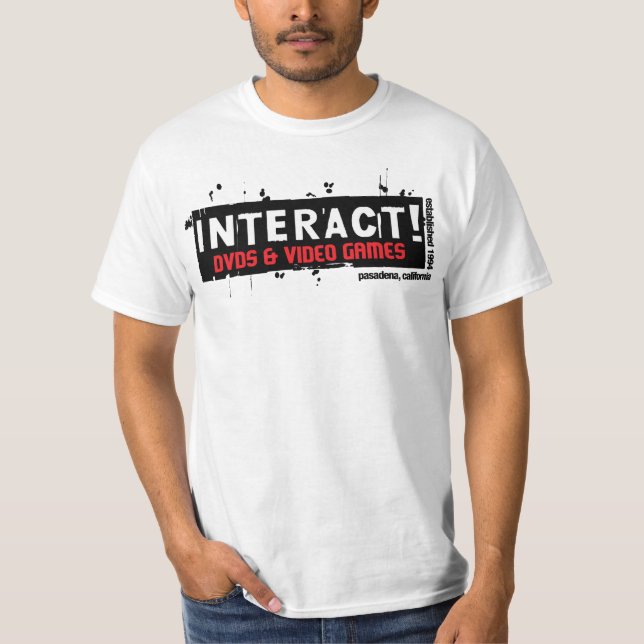 Camiseta Interativo! Branco $12,95 do valor (Frente)