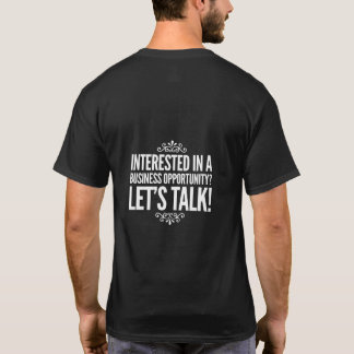 Camiseta Interessado em um t-shirt da oportunidade de