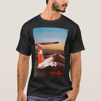 Camiseta Interflug DDR Ossi aeronave aérea Vintag