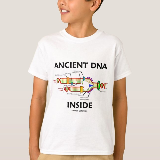 Camiseta Interior antigo do ADN (humor da réplica do ADN) (Frente)