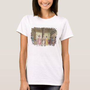 Camiseta Interior de uma casa com meninas de dança, i de