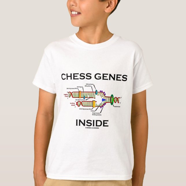 Camiseta Interior dos genes da xadrez (réplica do ADN) (Frente)