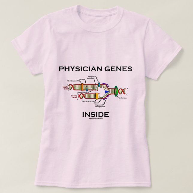 Camiseta Interior dos genes do médico (réplica do ADN) (Frente do Design)