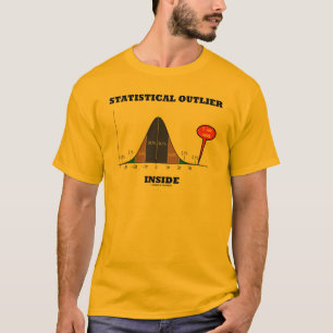 Camiseta Interior estatístico do Outlier (humor da curva d