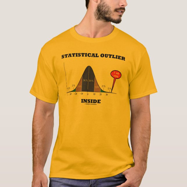 Camiseta Interior estatístico do Outlier (humor da curva de (Frente)