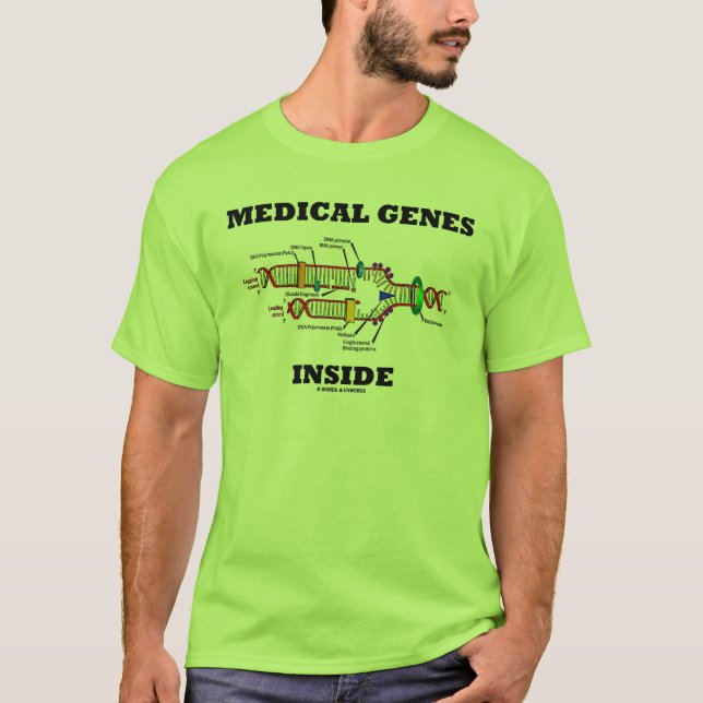 Camiseta Interior médico dos genes (réplica do ADN) (Frente)