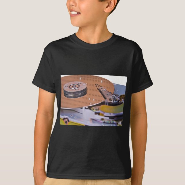 Camiseta Internals de uma movimentação de disco rígido (Frente)