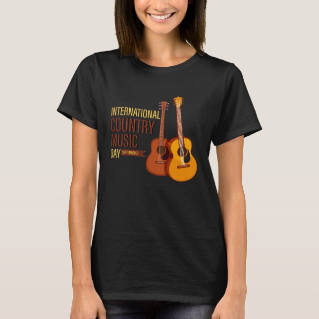 Camiseta International country music day  Guitar (Frente)