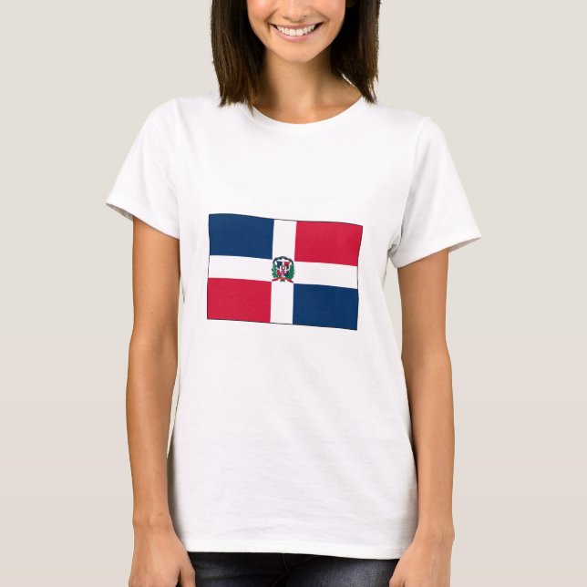 Camiseta International da BANDEIRA da República Dominicana (Frente)