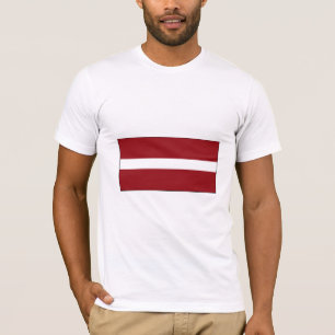 Camiseta International da BANDEIRA de Latvia
