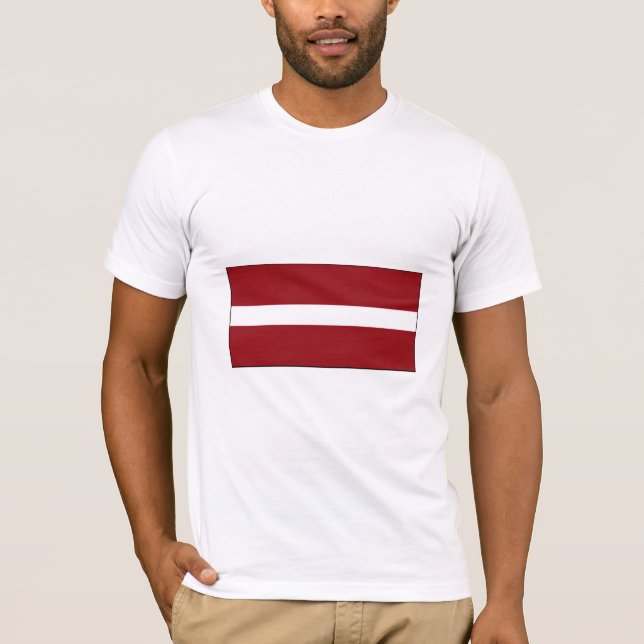 Camiseta International da BANDEIRA de Latvia (Frente)