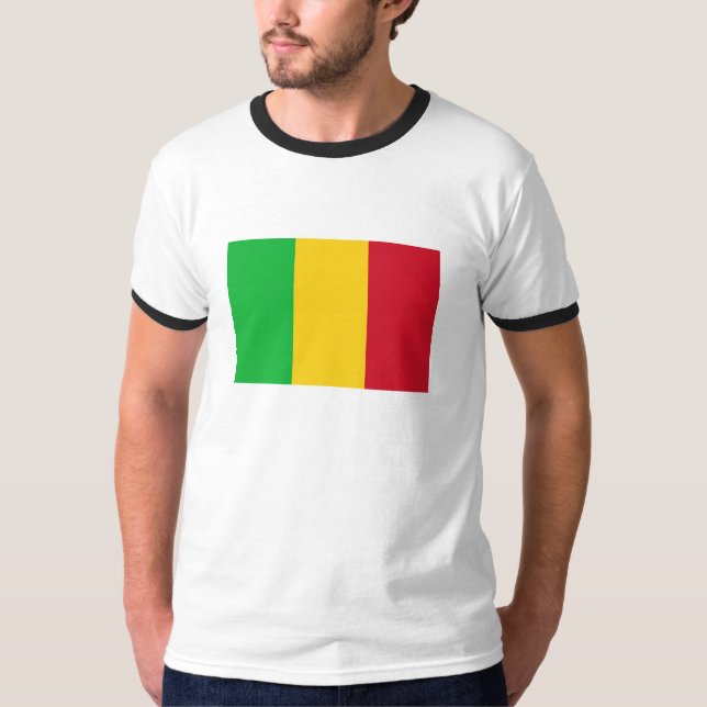 Camiseta International da BANDEIRA de Mali (Frente)