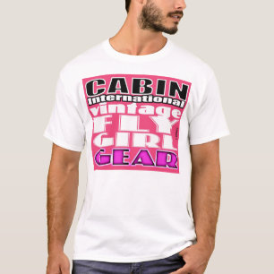 Camiseta International da cabine. Engrenagem da menina da