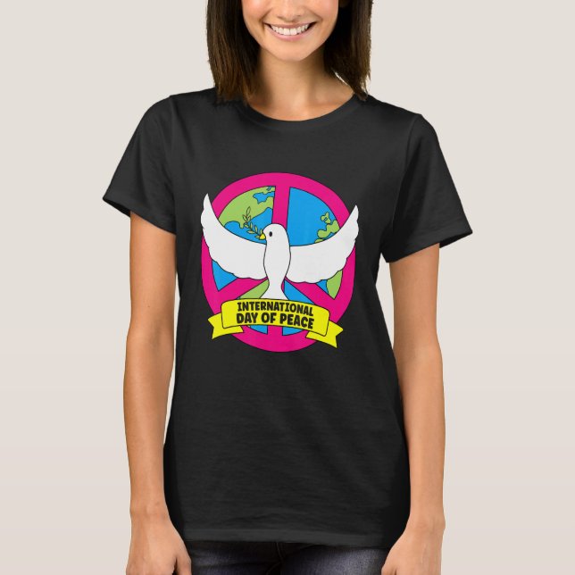 Camiseta International Day of Peace Dove Earth 21 September (Frente)