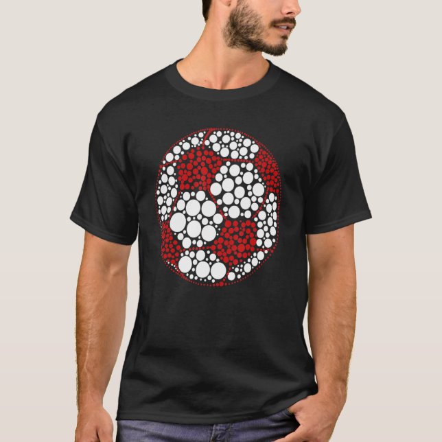Camiseta International Dot Day  Colored Soccer Polka Dot (Frente)