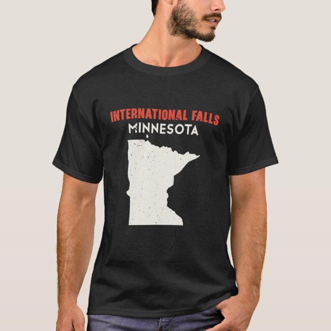 Camiseta International Falls Minnesota USA State America Tr (Frente)