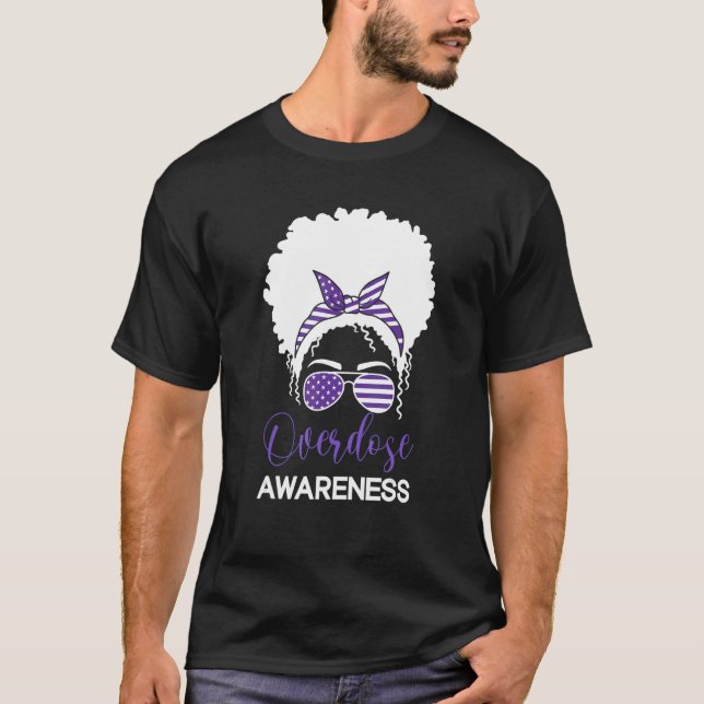 Camiseta International Overdose Awareness Day 2022 Purple R (Frente)